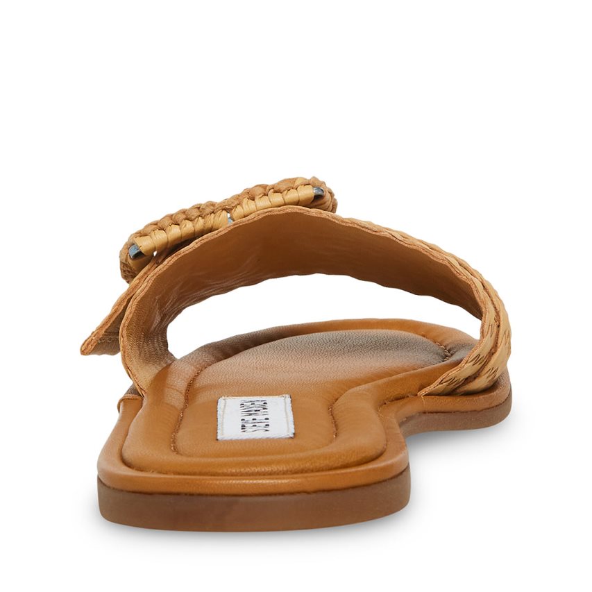 Sandalias de Diapositivas Steve Madden Della Natural Mujer Marrones | ES MA69E4